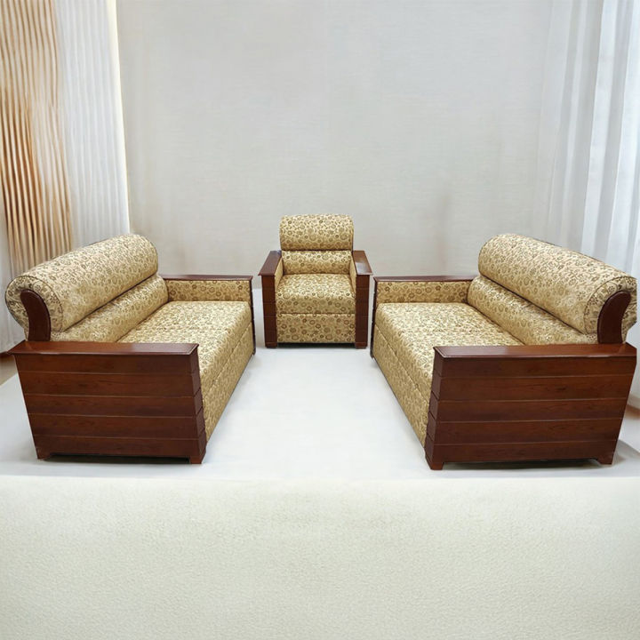 Malaysian Processed Wood Box Design Wooden Sofa Set