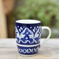 Mug|Mug with Lid|Handmade And Handpainted|Multani Blue Pottery|Coffee Mug. 