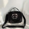 Cute Embroidered Bear Crossbody Bag Square Shoulder Bag Coin Purse For Girls Corduroy Crossbody Bag Student Shoulder Bag. 