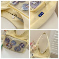Portable Japanese Style Transparent Ita Bag for Women Large Capacity Canvas Tote Bag Casual PVC Lolita Handbag Daily.