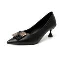 Sapatos Femininas Women Cute Sweet Light Weight Black Patent Leather Office Stiletto Heel Shoes Lady Cute Comfort Pumps B131. 
