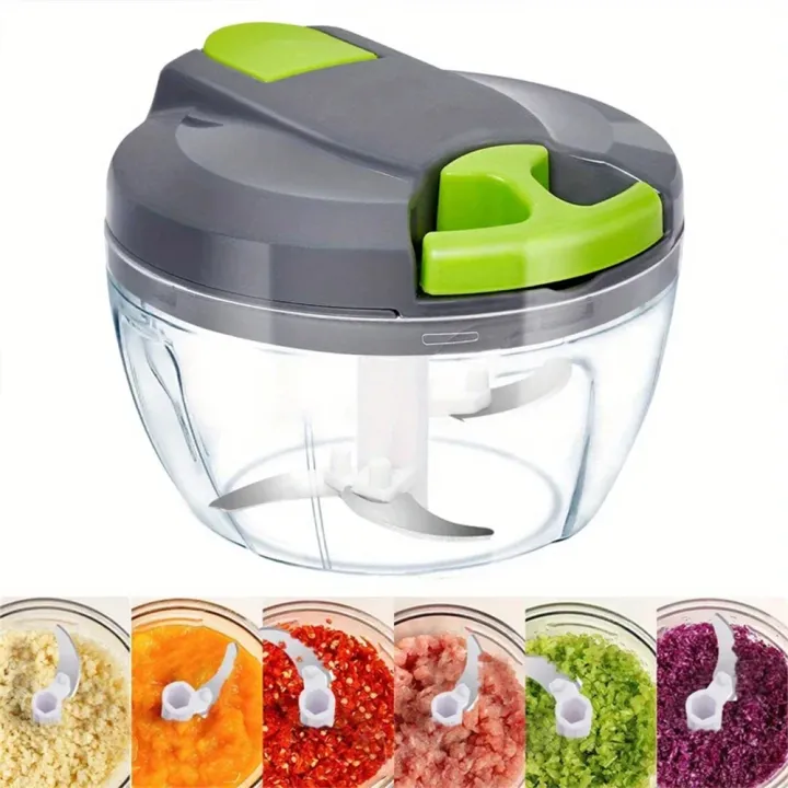 Manual Garlic Chopper Hand Pull String Vegetable Cutter Multifunctional ...