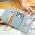 Fashion Women Multi Card Slots Cute Women Wallets Lighteeight Cute Three Fold Card  Bag For Casual Use Carry Young Girls Student Gift Item. 