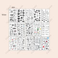 Waterproof Temporary Tattoo Sticker English Letter Star Moon Anchor Fly Bird Fake Tatto Flash Tatoo finger Tato for Girl Women. 