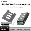 LDPCSJ Metal SSD HDD Adapter Bracket 2.5 to 3.5 Inch SATA Compatible PC Case Mobile Use Portable Hard Drive Mounting Kit. 