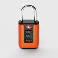 TSA Customs Code Lock for Travel Luggage Password Changeable black Lock Contrast Design Padlock 3 Digit Combination Lock. 
