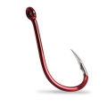 ZYZHE 8-35Pcs/Bag Red Fishing Hooks 16 Sizes Triangular Hook Tip Offset Barbed Sea Fishhook Circle Fishing Hooks Tackle.