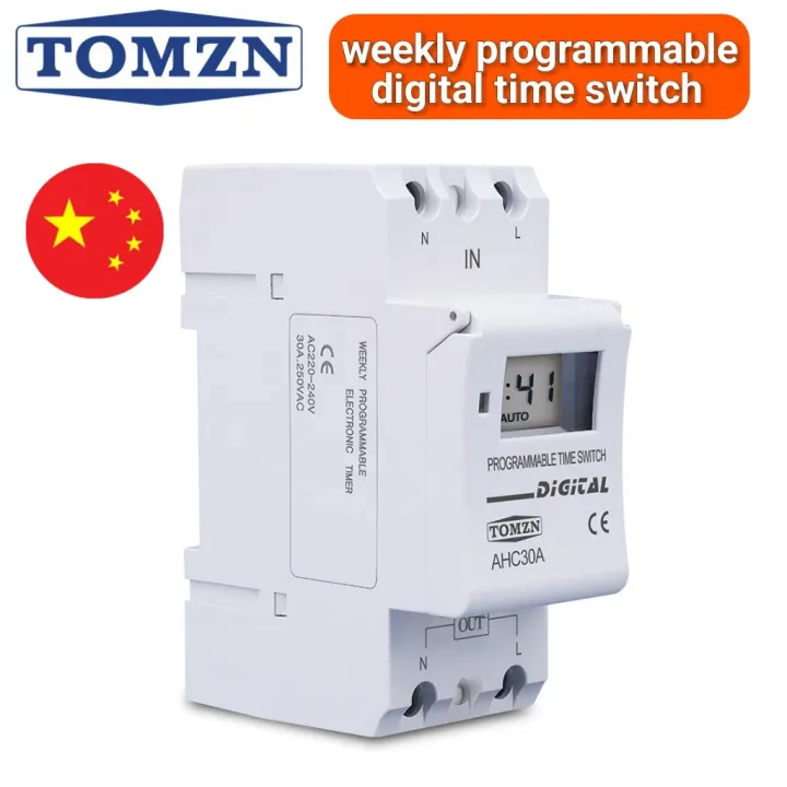 Timer .TOMZN 30A Weekly Programmable Digital Timer Programmable Time ...