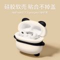 Cute Lying Panda Headphone Case For AirPods 4 (2024) Airpod Pro 1 2 3 Bluetooth Earbuds Charging Box Protective Earphone Cover. 