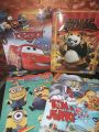 Pack of 4 mix cartoons characters for childrens black and white. 