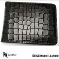 Model - N-01 Pure Leather Crocodile Design Stylish Wallet For Men - Elevate Style With Model N-01 - Wallet Featuring A Stylish Crocodile Design.