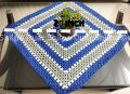 Crochet square doily table mat. 