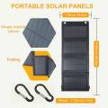 Portable Solar Charger 20W Foldable Solar Panel USB Solar Phone Charger Monocrystalline High Efficiency.