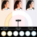10 Inch LED Ring Light Photographic Selfie Ring Lighting with Phone Holder for Tiktok Youtube Makeup Video Live Studio Ring Lamp.