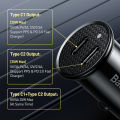 Baseus 30W Dual USB C Car Charger Type C FCP SCP USB PD 3.0 For iPhone 13 14 15 Sumsung  Fast Charging Car Phone Charger. 