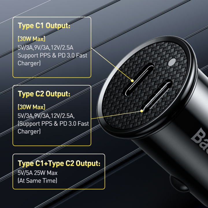 Baseus%2030W%20Dual%20USB%20C%20Car%20Charger%20Type%20C%20FCP%20SCP%20USB%20PD%203.0%20For%20iPhone%2013%2014%2015%20Sumsung%20%20Fast%20Charging%20Car%20Phone%20Charger%20-%20Image%204