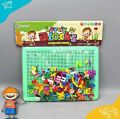 Educational Peg Board For Learning English Aplhabets Pin Board Kids Spelling And Words Learner Board 75+ Alphabatical Pins. 