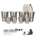 Outdoor 304 Stainless Steel Cup Set Camping Cup 4/6/8PCS Camping Portable Water Cup Travel Coffee Cup Picnic Barbecue Beer Cup.