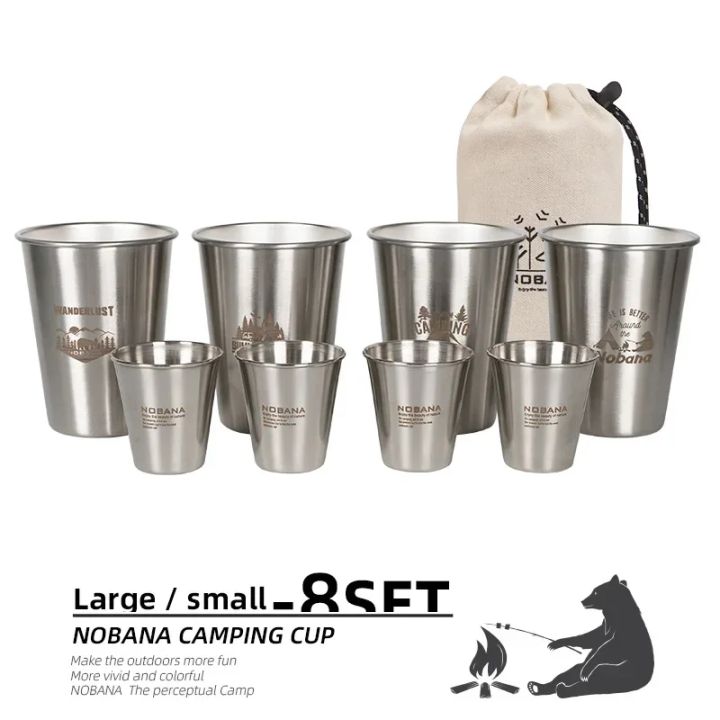 Outdoor%20304%20Stainless%20Steel%20Cup%20Set%20Camping%20Cup%204/6/8PCS%20Camping%20Portable%20Water%20Cup%20Travel%20Coffee%20Cup%20Picnic%20Barbecue%20Beer%20Cup%20-%20Image%207