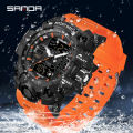 SANDA LED Digital Men Watch G Style Military Sports  Electronic Double Display Date waterproof Quartz Watch Relogio Masculino. 