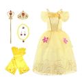Rapunzel Dress for Girls Cinderella Belle Dress Up Fantasy Children Birthday Party Princess Costume Kids Halloween Clothes.