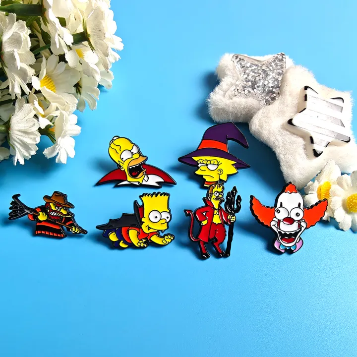 6pcs%20The%20Simpsons%20Lapel%20Pins%20Set%20Cute%20Bart%20Homer%20Halloween%20Badges%20Cartoon%20Anime%20Button%20Brooches%20for%20Clothes%20Bags%20Jewelry%20%20-%20Image%206