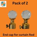 End Cap for curtain pipe 1inch, diamond shape, Golden, silver & brown color available. pack of 2. 