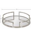 Modern Mirrored Tray, 11 Inch Diameter, Silver, Decorative Round Mirror Tray for Storage and Display. 
