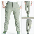 Longe Summer Quick Dry Hiking Pants Men Stretch Waterproof Tactical Pants Zipper Pockets Trousers Lightweight Fishing Pants.