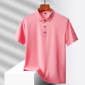 Selected popular nylon fabric, dad's summer clothing, middle-aged men's short sleeved T-shirt, summer ice silk quick drying, mid. 