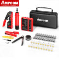 AMPCOM RJ45 Pass Through Crimping Network Tool Kit for Cat5e Cat6 Cat7 with Network Crimper/Punch Down Tool/TEL/LAN Cable Tester. 