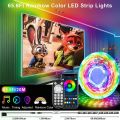 RGB LED Strip Lights with IC, 1 Roll 65.6Ft Addressable Dream LED Lights for Bedroom, App Control Color Chasing Strip Lights with Remote,Music Sync,400 LEDs,24V LED Light Strip for Room Home Bar Party. 