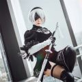NieR: Automata 2B 9S Anime Cos Wig Silver Grey Short Straight Cosplay Synthetic Wig YoRHa No.9 Model S Wig. 