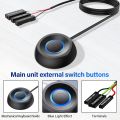 Computer Desktop Switch 1.8M LED Lights PC Motherboard External Start Power On/Off Button Extension Cable Startup Switch Office. 