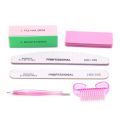 6Pcs/Set Professional Nail Files Manicure Sets Polishing Sanding Buffer File Pedicure Tool Cuticle Pusher Nail Brushes Accssory. 