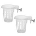 2pcs Fish Tank Planting Cup Hydroponic Support Basket Water Grass Aquatic Plant Holder Flower Pot Hanging Aquarium Accessories.