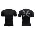 Graphic Print Compression Shirt for Men Gym Workout Running T-Shirt Tees Tops Athletic Quick Dry Undershirt Baselayer Activewear. 