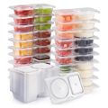 5/10/20/40PCS Double Compartment Seasoning Container with Lid Portable Compartment Snack Container for Daily Outdoor Picnic. 