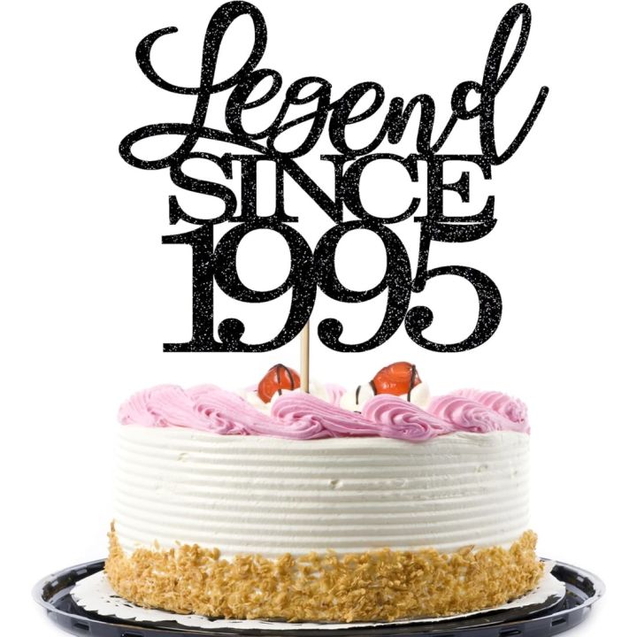 legend since 1995 cake topper 30th birthday happy birthday cake topper men and women cheer 30 years old