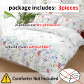3pcs Flower Pattern Duvet Cover Set, Soft Skin-Friendly Bedding Set Includes 1 Duvet Cover And 2 Pillowcases.
