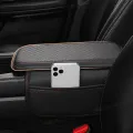 SEAMETAL Car Arm Rest Cover Cushion Wear-Resistant Center Console Box Protector Anti Slip Armrest Box Pad with Storage Pocket. 