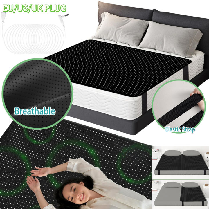 Breathable Grounding Leather Mattress sleep mat Conductive Therapy pad for Better Sleep Reduce Stress earth benefit