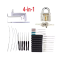 Stainless Steel Lock Pick Set, Locksmith Tools with Broken Key Extractor Hooks, DIY Hand Tools for Key Removal & Lock Repair. 