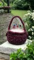 Hijab pin cushion. Multi purpose pin cushion crochet mini basket.Office/ sewing/ hijab pins storage pin cushion basket. 