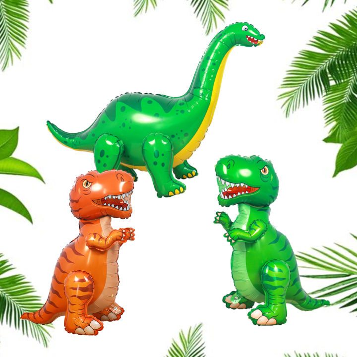 1pc Cute Freestanding 3D Dinosaur Balloon,T-Rex Long Neck Animal Balloon,Birthday Party,Party Favors