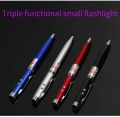 High Power Laser Pointer Pen 3 in 1 multi-function ballpoint pens laser led light Promotional advertising gift. 
