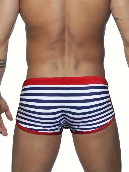 Comfortable%20swimsuit/clothing/swimsuit,%20men's%20quick%20drying%20stripe%20design,%20suitable%20for%20beaches%20and%20hot%20springs%20-%20Image%204