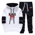 King Printing Mens Tracksuit Casual Sweatshirts Sweatpants 2 Pcs Set Daily Sportswear Suit Outdoors Sports Jogging Mens Clothing. 