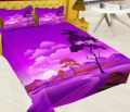 King Size Cotton Bed Sheet with Matching 3 Pillow Covers.