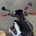 1 Pair Universal Motorcycle Handle Bar Ends Grips CNC Metal Handlebar Counterweight Plug Slider Motor Bike Grips Accessories. 